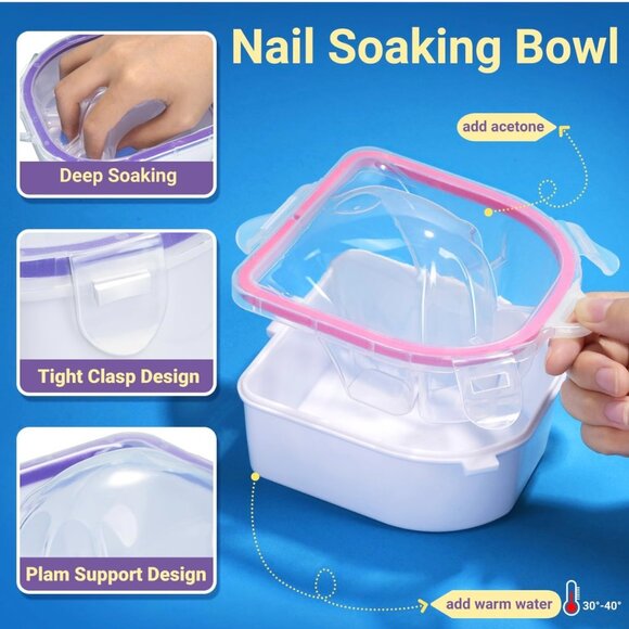 Manicure Nail Soak Tool Kit 12pc NWT - Picture 3 of 8